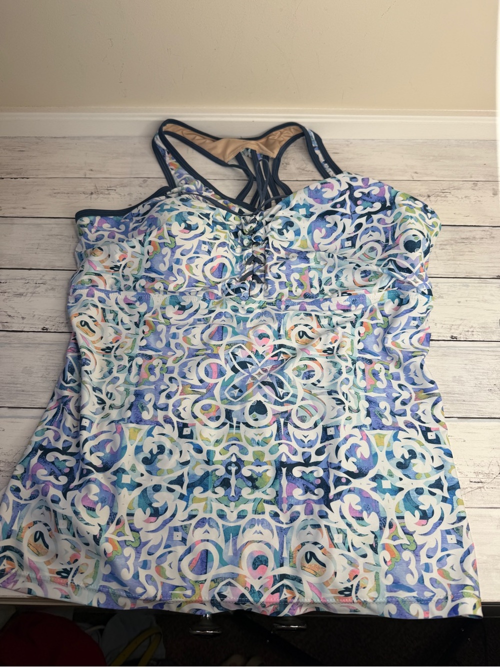 Free Country Multicolor Patterned Women’s Swim Tankini Top